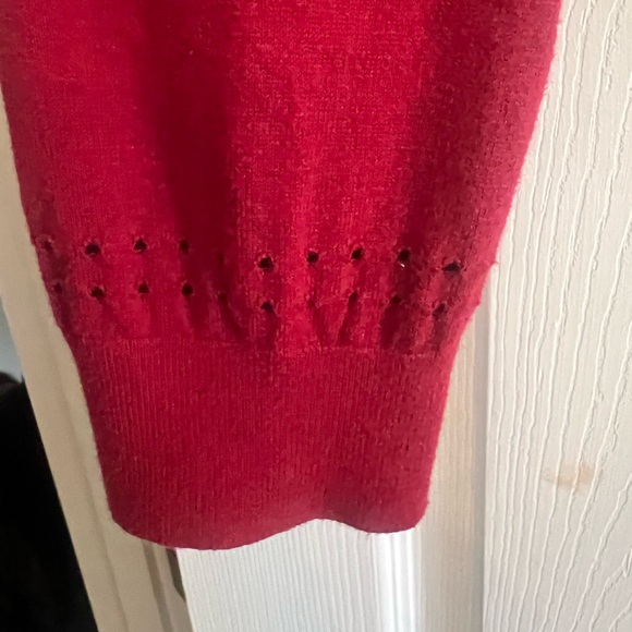 Kate Spade red cashmere blend turtleneck sweater S - Picture 6 of 7